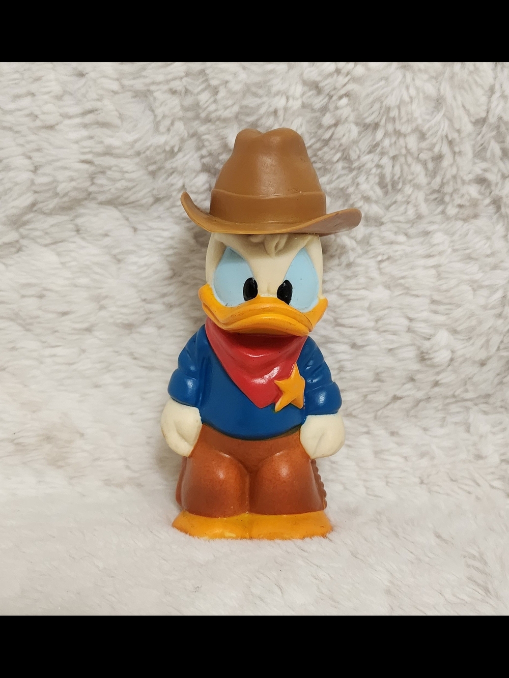 Vintage Disney Donald Duck Cowboy Figure Tootsietoy 5" Toy Collectible